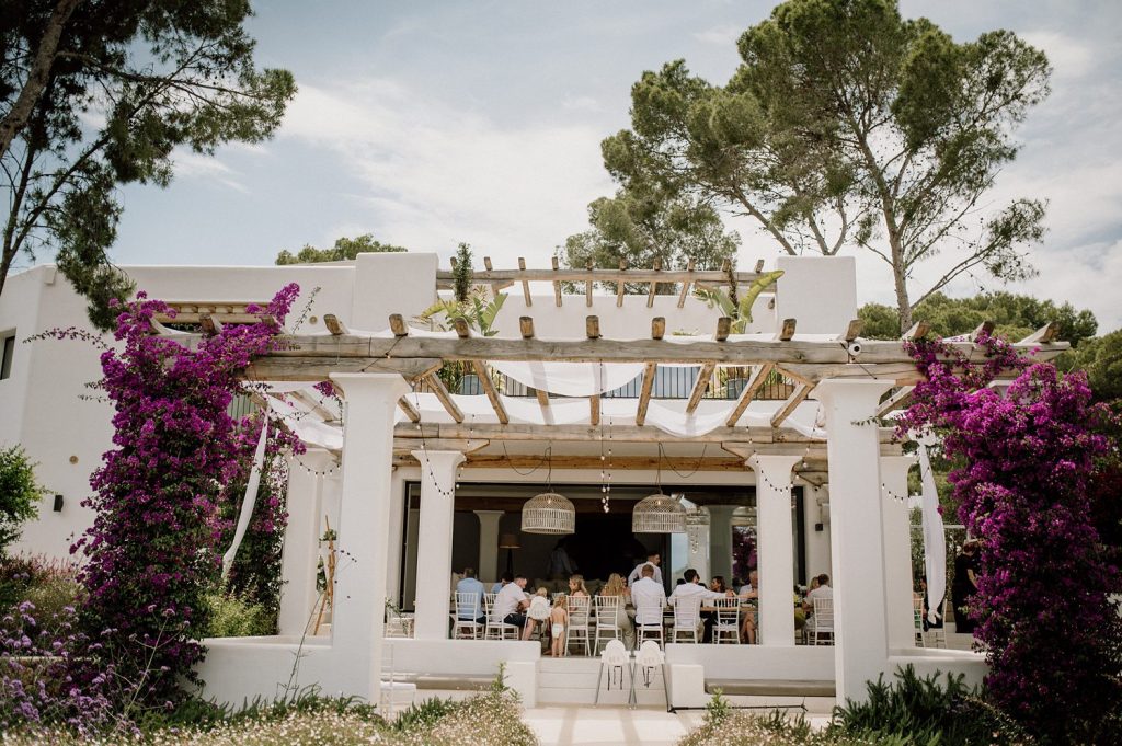 Dinner in a wedding celebrated in a private villa in Moraira